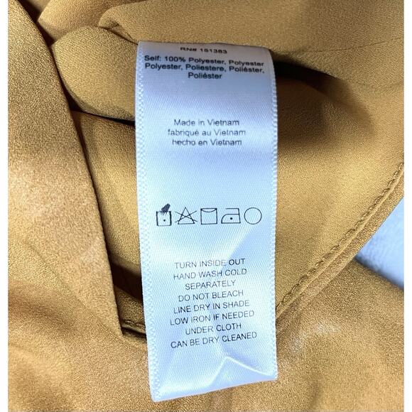 Anthropologie Current Air XS Tie Open Back Wrap Blouse Golden Leopard Print NWT - Picture 12 of 13